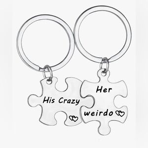 🎉 CLEARANCE 💕NWT💕 His Crazy and Her Weirdo new key chains set
